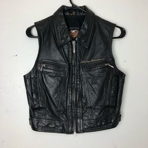 Vintage Harley Davidson Leather Vest